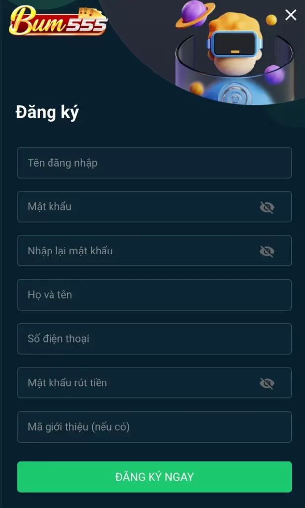 Hướng dẫn đăng ký tài khoản tại BUM555 dễ dàng và nhanh chóng